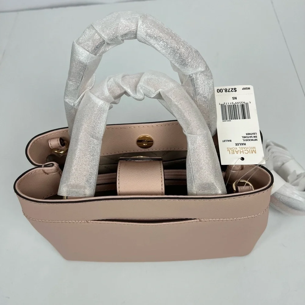 NWT MICHAEL Michael KORS Women’s Small Leather Satchel/Shoulder Handbag Pinkish